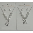BN Assorted Design Austrian Stone And Pearls Chain Pendant