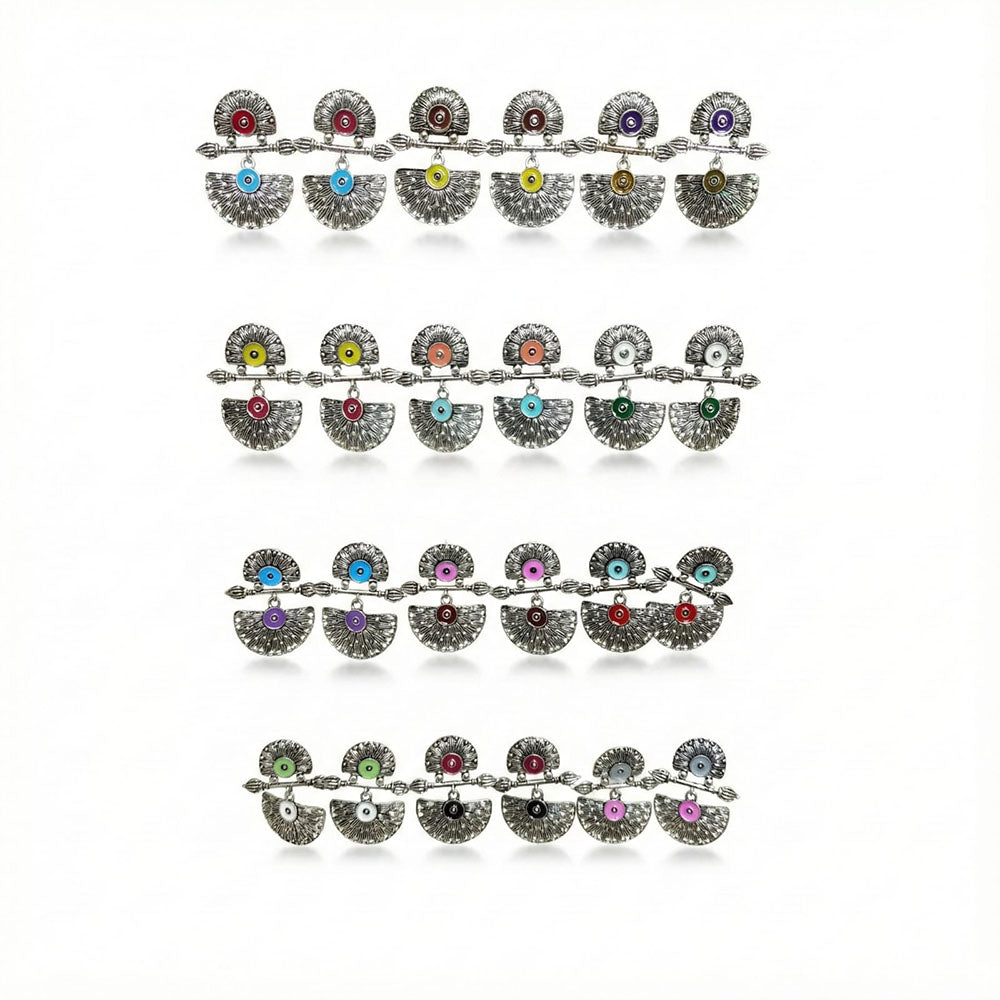 Pusti Art & Craft Royal Enamel Dangler Earrings