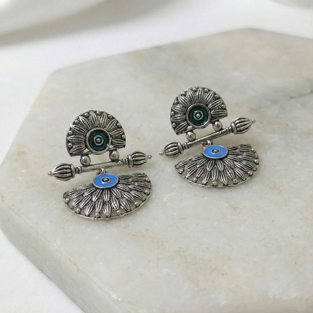 Pusti Art & Craft Royal Enamel Dangler Earrings