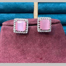 Dhiraj Sales Silver Plated American Diamond Studs Earrings