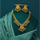 Dhiraj Sales Gold Plated Pota Stone Pearl And Beads Necklace Set
