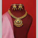 Dhiraj Sales Gold Plated Pota Stone Pearl And Beads Necklace Set