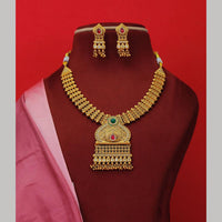 Dhiraj Sales Gold Plated Pota Stone Pearl And Beads Necklace Set