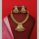 Dhiraj Sales Gold Plated Pota Stone Pearl And Beads Necklace Set