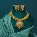 Dhiraj Sales Gold Plated Pota Stone Pearl And Beads Necklace Set