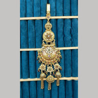 Dhiraj Sales Gold Plated Pota Stone And Pearls Meenakari Kamar Challa