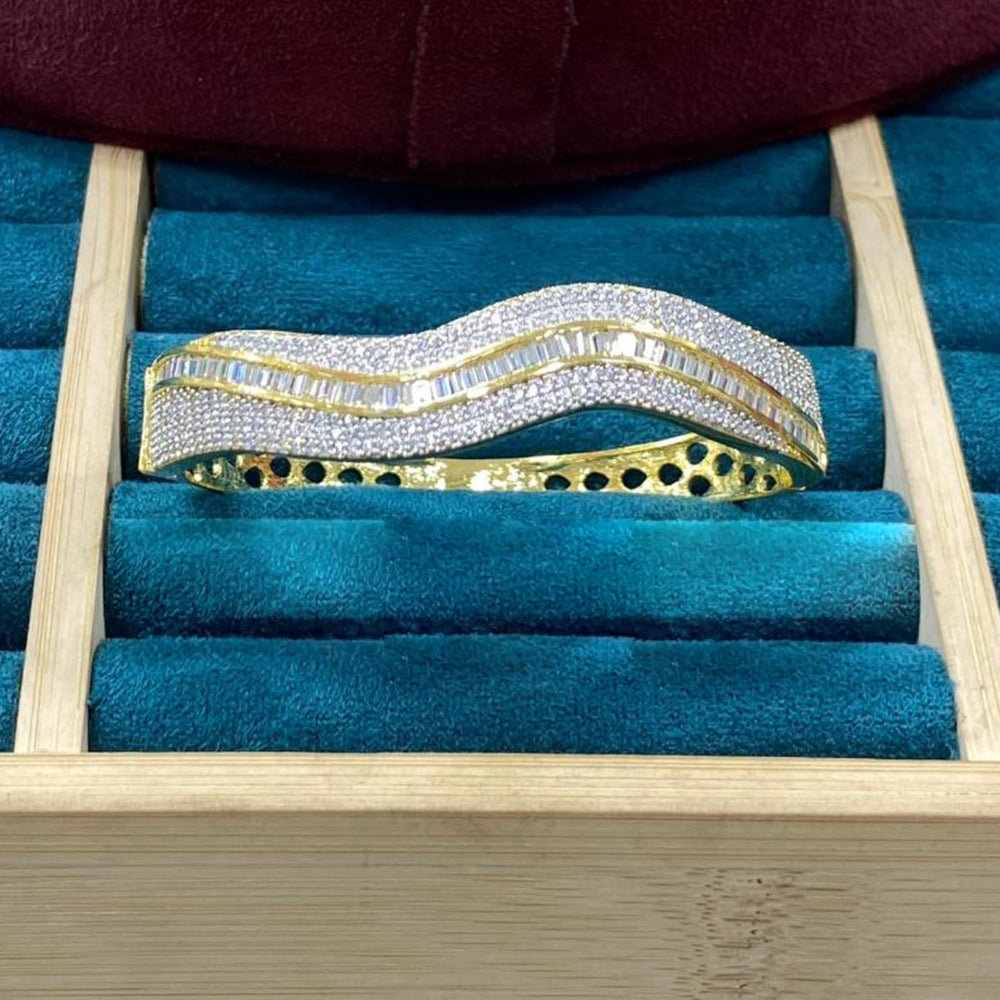 Dhiraj Sales Gold Plated American Diamond Openable Bracelet