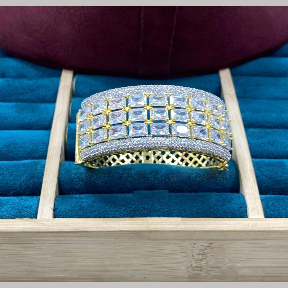 Dhiraj Sales Gold Plated American Diamond Openable Bracelet