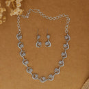Dhiraj Sales Silver Plated Austrian Stone Necklace Set