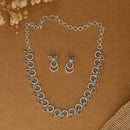 Dhiraj Sales Silver Plated Austrian Stone Necklace Set