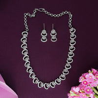 Dhiraj Sales Silver Plated Austrian Stone Necklace Set