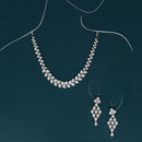 Dhiraj Sales Silver Plated Austrian Stone Necklace Set