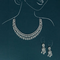 Dhiraj Sales Silver Plated Austrian Stone Necklace Set