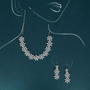 Dhiraj Sales Silver Plated Austrian Stone Necklace Set