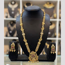 Dhiraj Sales Chopper Gold Plated Pota Stone And Pearl Long Necklace Set