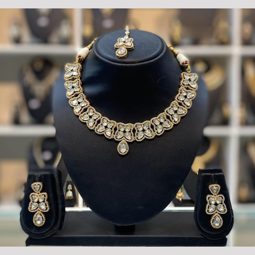Dhiraj Sales Heritage Inspired Kundan Polki Necklace Set