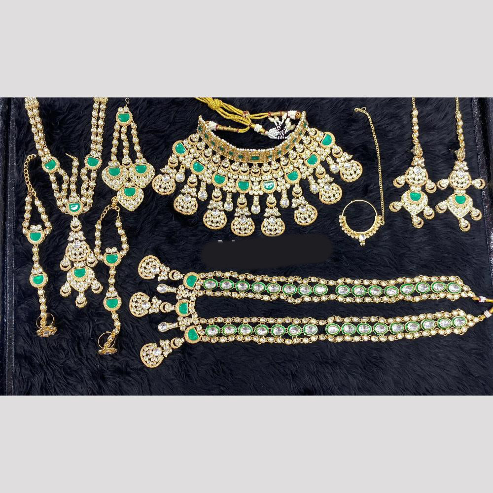 Dhiraj Sales Glamorous Kundan Beads Bridal Necklace Set