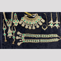 Dhiraj Sales Glamorous Kundan Beads Bridal Necklace Set 