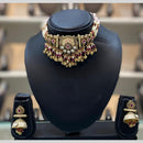 Dhiraj Sales Embellished Pota And Beads Meenakari Choker Necklace Set