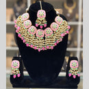 Dhiraj Sales Embellished Kundan And Pearl Meenakari Choker Necklace Set