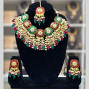 Dhiraj Sales Embellished Kundan And Pearl Meenakari Choker Necklace Set