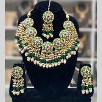 Dhiraj Sales Embellished Kundan And Pearl Meenakari Choker Necklace Set