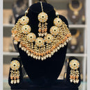 Dhiraj Sales Embellished Kundan And Pearl Meenakari Choker Necklace Set