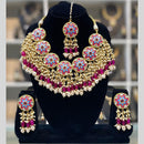 Dhiraj Sales Embellished Kundan And Pearl Meenakari Choker Necklace Set