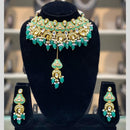 Dhiraj Sales Antique Finish Kundan Necklace Set with Meenakari Finish