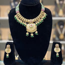 Dhiraj Sales Antique Finish Jewelry Set with Pota And Pearl Accents