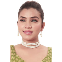 Siddhi Collection Pearl Choker Necklace Set