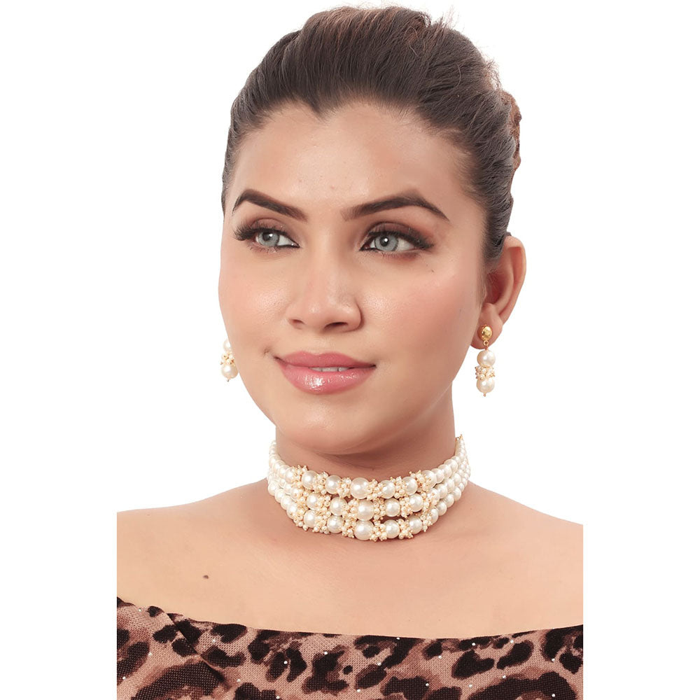 Siddhi Collection Pearl Choker Necklace Set