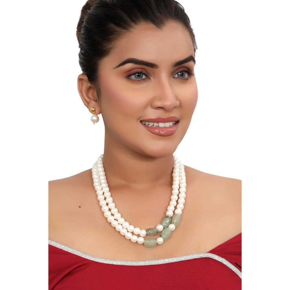 Siddhi Collection Pearl Multi Layer Necklace Set