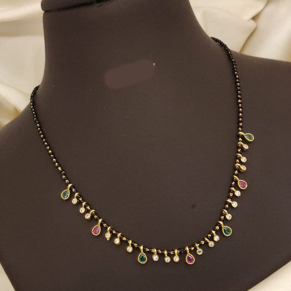 Ramdev Kangan Gold Plated Pota Stone Mangalsutra