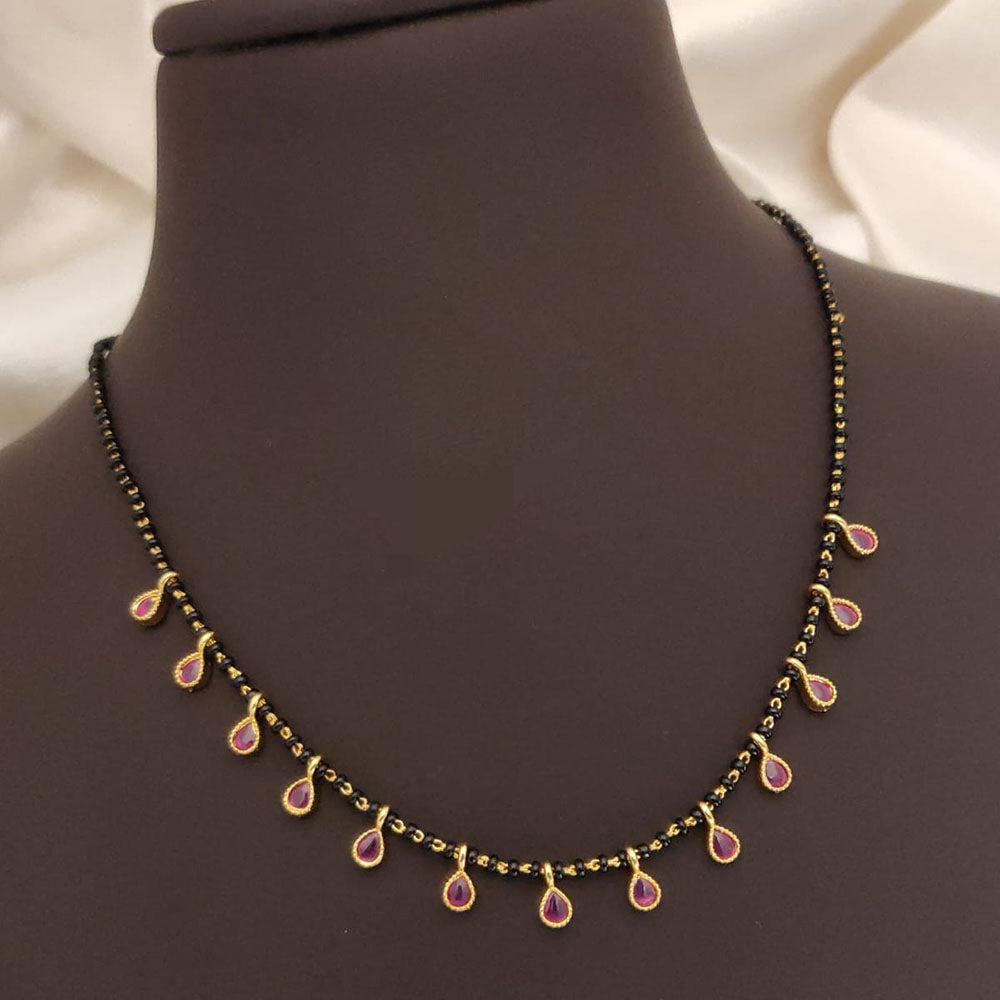 Ramdev Kangan Gold Plated Pota Stone Mangalsutra