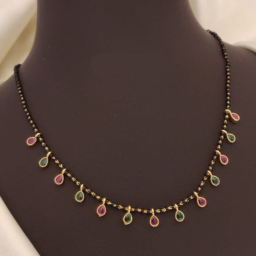 Ramdev Kangan Gold Plated Pota Stone Mangalsutra