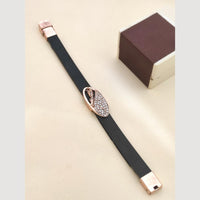Khodiyar Rose Gold Plated Austrian Stone Men's Bracelet 