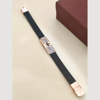 Khodiyar Rose Gold Plated Austrian Stone Men's Bracelet 