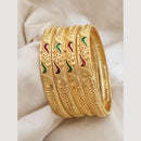 Khodiyar Gold Plated Meenakari Bangles Set
