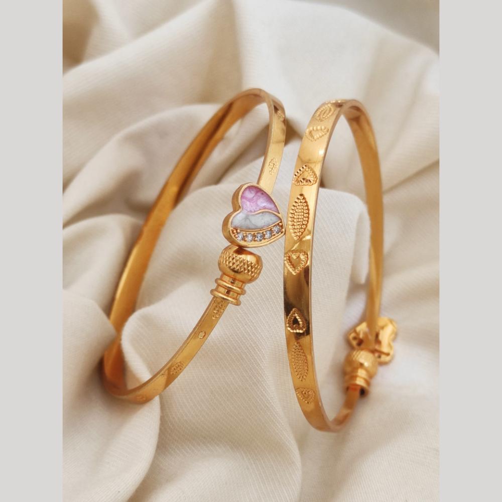 Khodiyar Gold Plated Austrian Stone Bangle Set