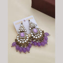 Khodiyar Gold Plated Kundan And Beads Dangler Earrings