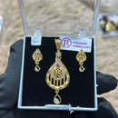 Pooja Sales Rajkot Gold Plated Austrian Stone Chain Pendant Set