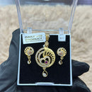 Pooja Sales Rajkot Gold Plated Austrian Stone Chain Pendant Set