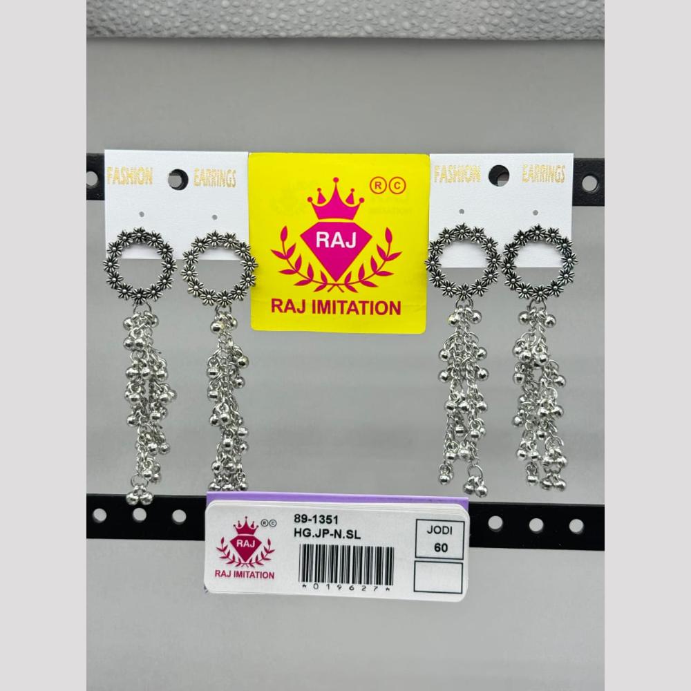 Raj Imitation Oxidised Plated Ghungroo Dangler Earrings