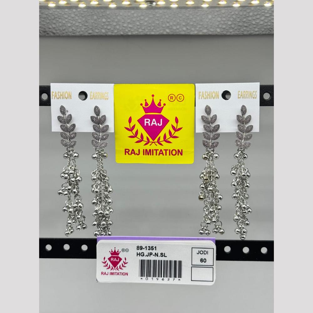 Raj Imitation Oxidised Plated Ghungroo Dangler Earrings