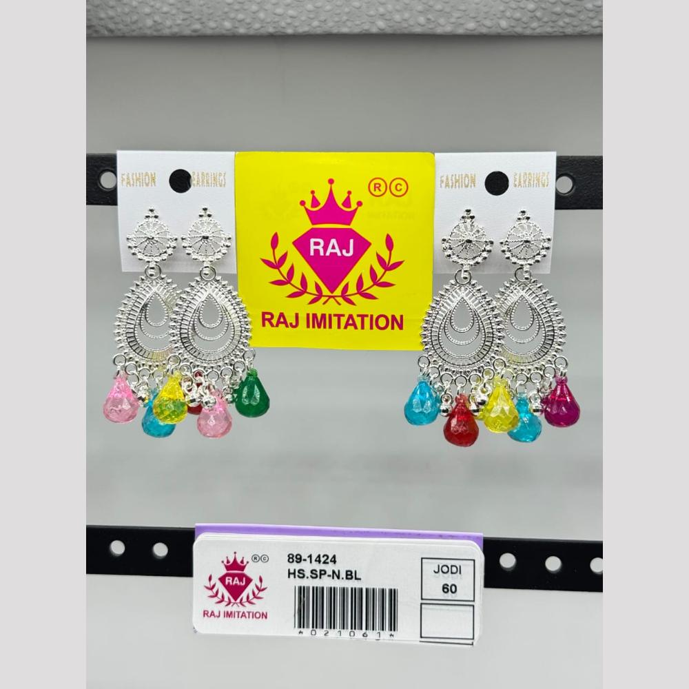 Raj Imitation Oxidised Plated Ghungroo And Beads Dangler Earrings