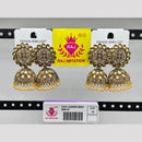 Raj Imitation Gold Plated Austrian Stone And Pearl Jhumki Earrings 