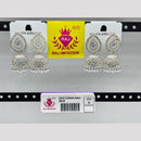 Raj Imitation Silver Plated Austrian Stone And Pearl Jhumki Earrings 