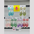 Raj Imitation Silver Plated Crystal And Austrian Stone And Pearl Jhumki Earrings (Assorted Colo)