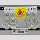 Raj Imitation Silver Plated Crystal And Austrian Stone And Pearl Dangler Earrings  